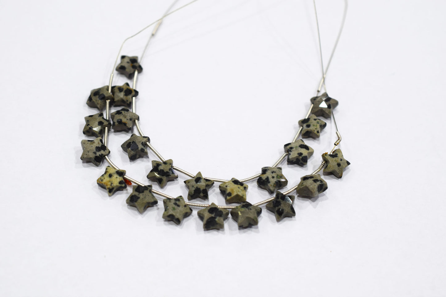 11 Pieces Natural Dalmatian Concave Cut Shape Faceted Briolettes , Sold By Strand , 10 mm , 17362
