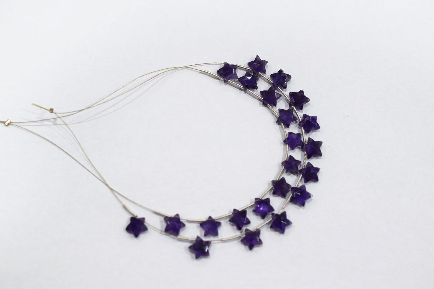 11 Pieces Natural Amethyst Concave Cut Star Shape Faceted Briolettes , Sold By Strand , 10 mm , 17363