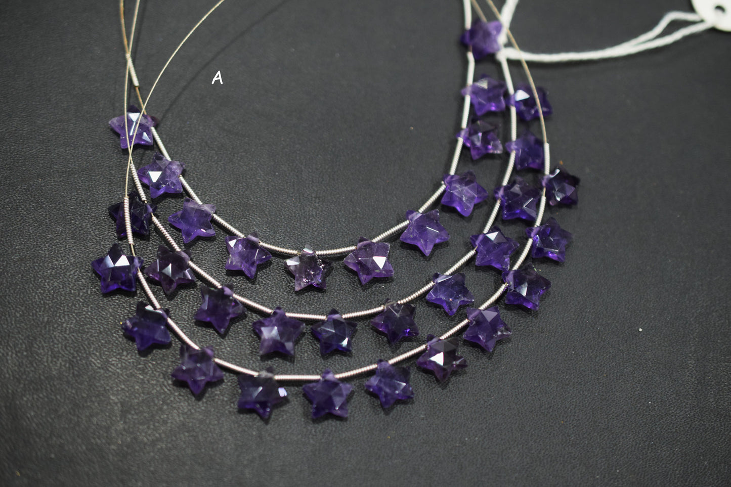 11 Pieces Natural Amethyst Concave Cut Star Shape Faceted Briolettes , Sold By Strand , 10 mm , 17363