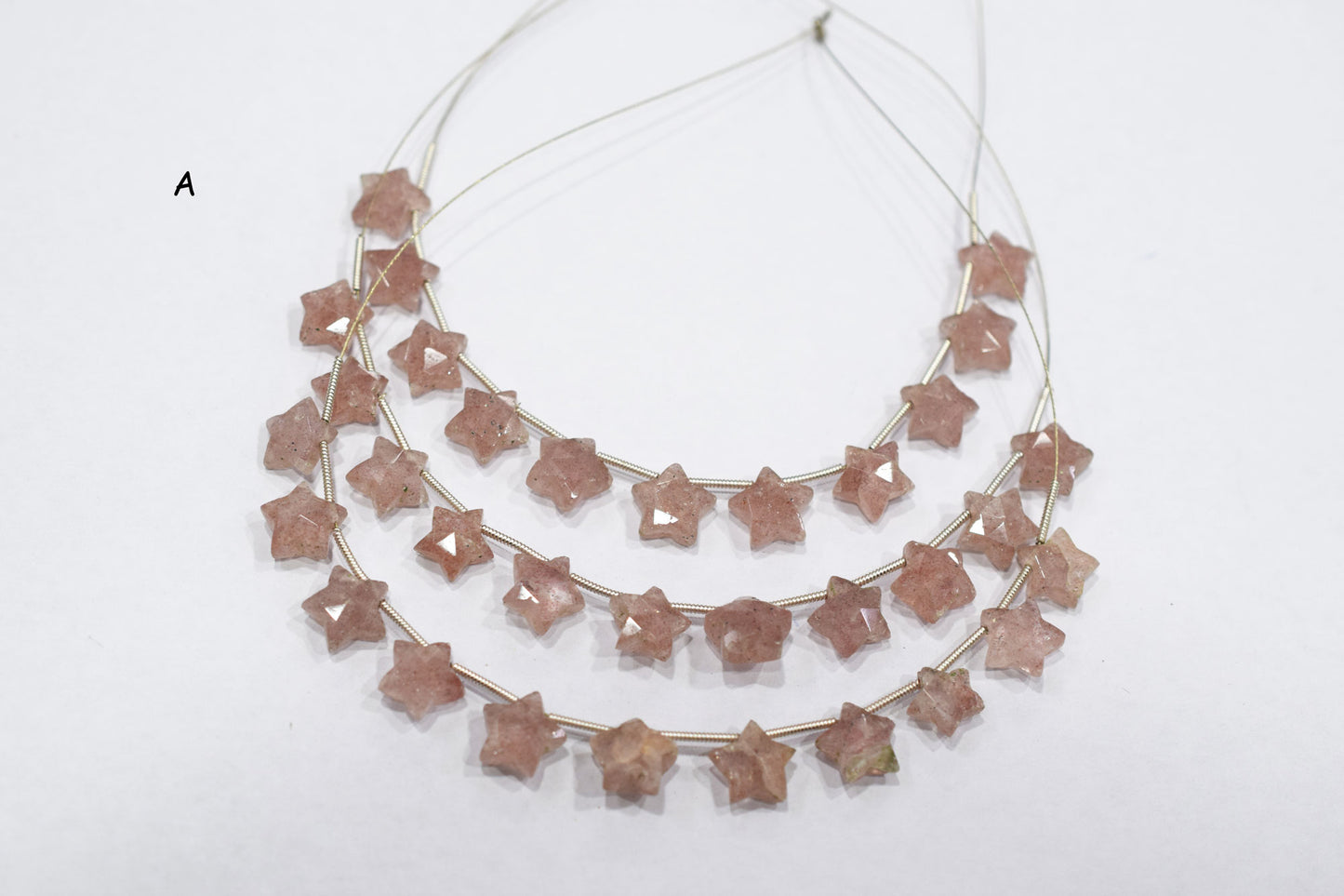 11 Pieces Red Strawberry Quartz Concave Cut Star Shape Faceted Briolettes , Sold By Strand , 10 mm , 17366
