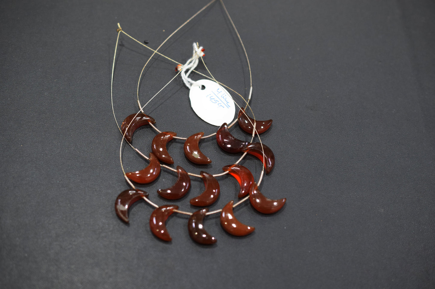 5 Pieces Dark Color Carnelian Smooth Crescent Half Moon Shape Briolettes , Sold By Strand , 8x18 - 9x18 mm , 17372