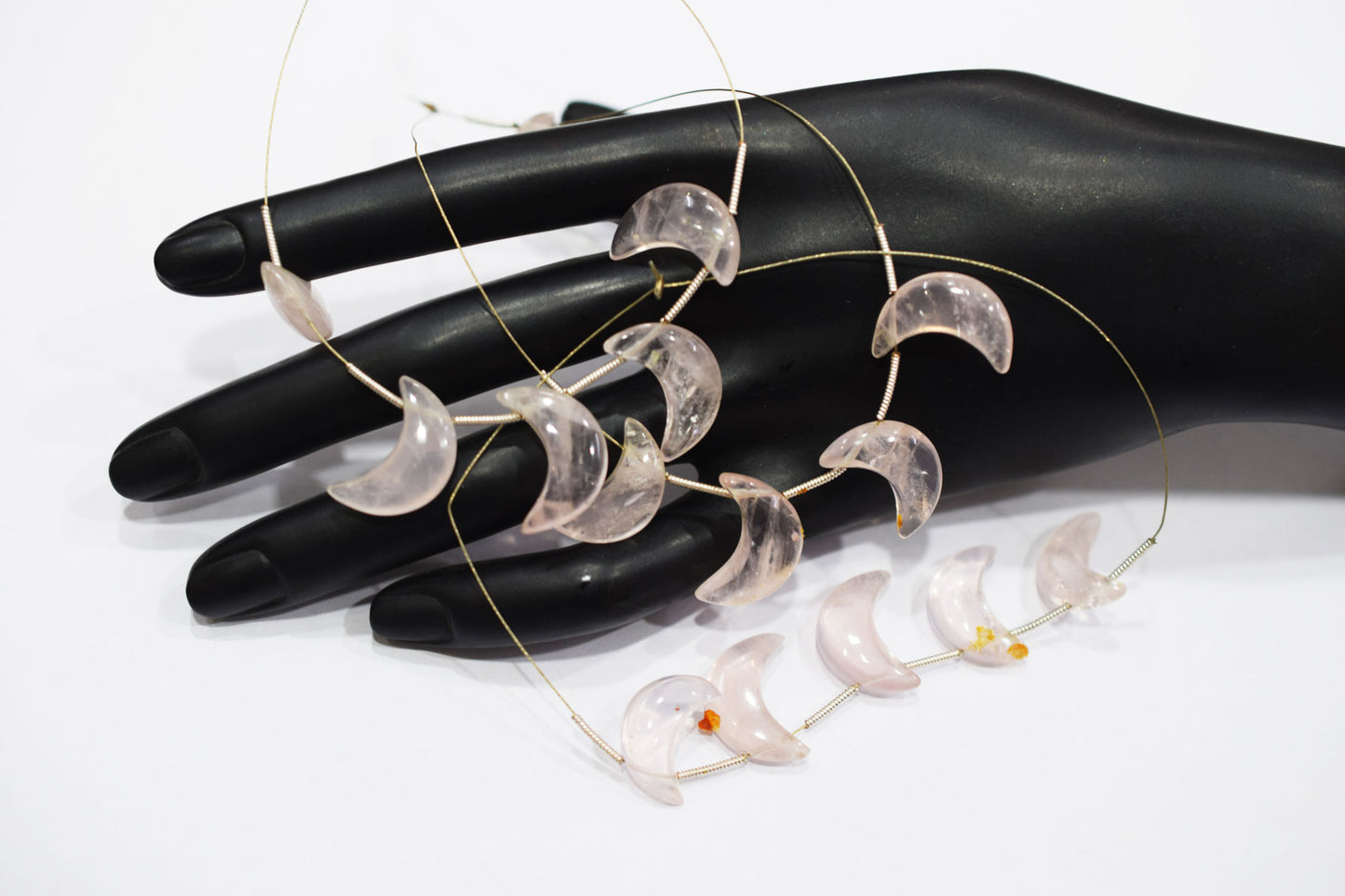 5 Pieces Natural Rose Quartz Smooth Crescent Half Moon Shape Briolettes , Sold By Strand , 8x18 - 9x19 mm , 17376