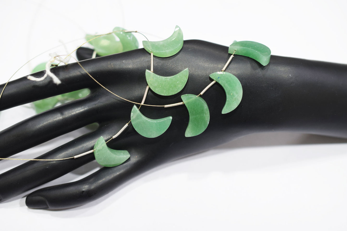 5 Pieces Grape Green Aventurine Smooth Crescent Half Moon Shape Briolettes , Sold By Strand , 9x20 - 10x20 mm , 17380