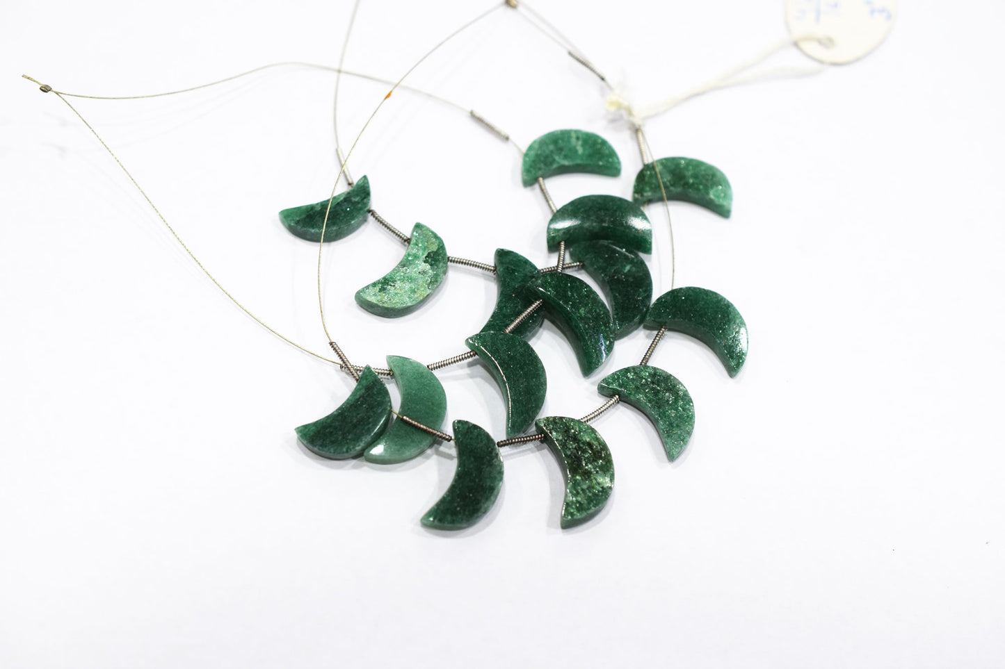 5 Pieces Green Aventurine Smooth Crescent Half Moon Shape Briolettes , Sold By Strand, 8x19 - 9x20 mm , 17381
