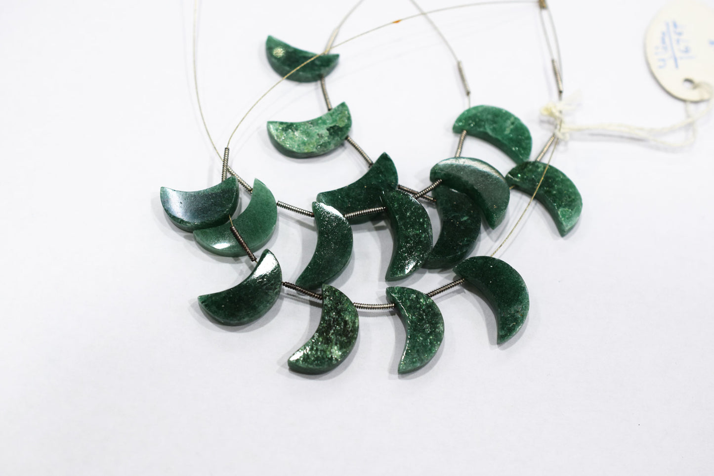 5 Pieces Green Aventurine Smooth Crescent Half Moon Shape Briolettes , Sold By Strand, 8x19 - 9x20 mm , 17381