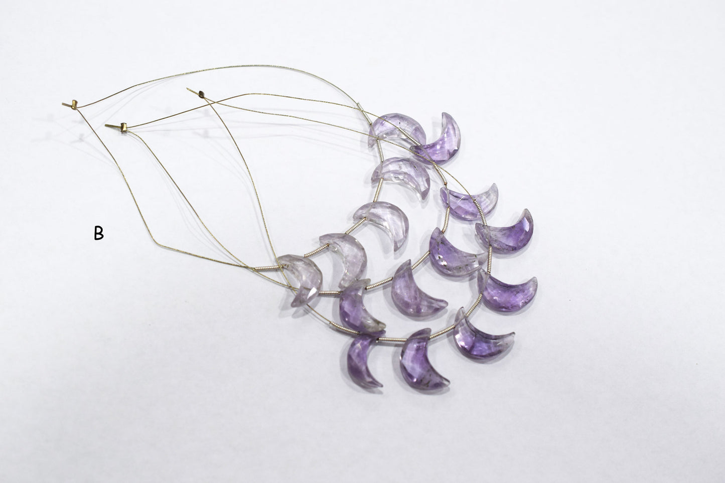 5 Pieces Pink Amethyst Faceted Crescent Half Moon Shape Briolettes , Sold By Strand , 7x18 - 8x18 mm , 17383