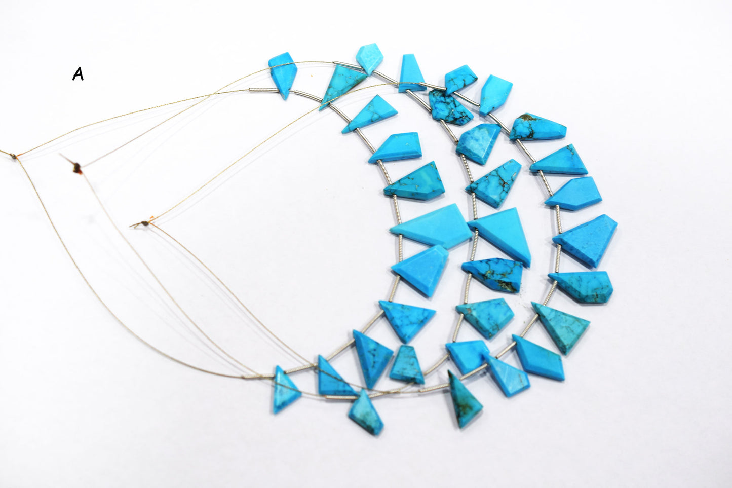 11 Pieces Howlite Turquoise Cut Tablets Geometrical Shape Briolettes , Sold By Strand , 8x14 - 14x18 mm , 17387