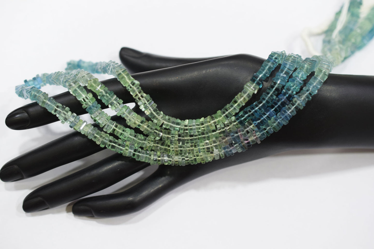 Multi Fluorite Heishi Square Shape Smooth Beads , Sold By Strand , 5.50 x 5.50 mm , 16 Inches ,  17537