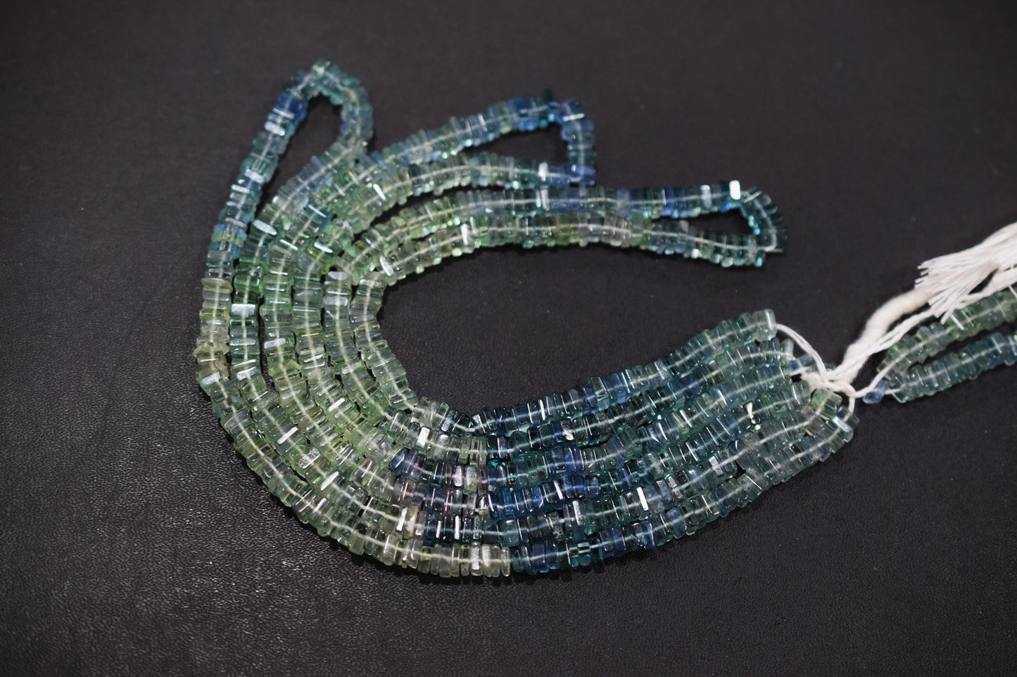 Multi Fluorite Heishi Square Shape Smooth Beads , Sold By Strand , 5.50 x 5.50 mm , 16 Inches ,  17537