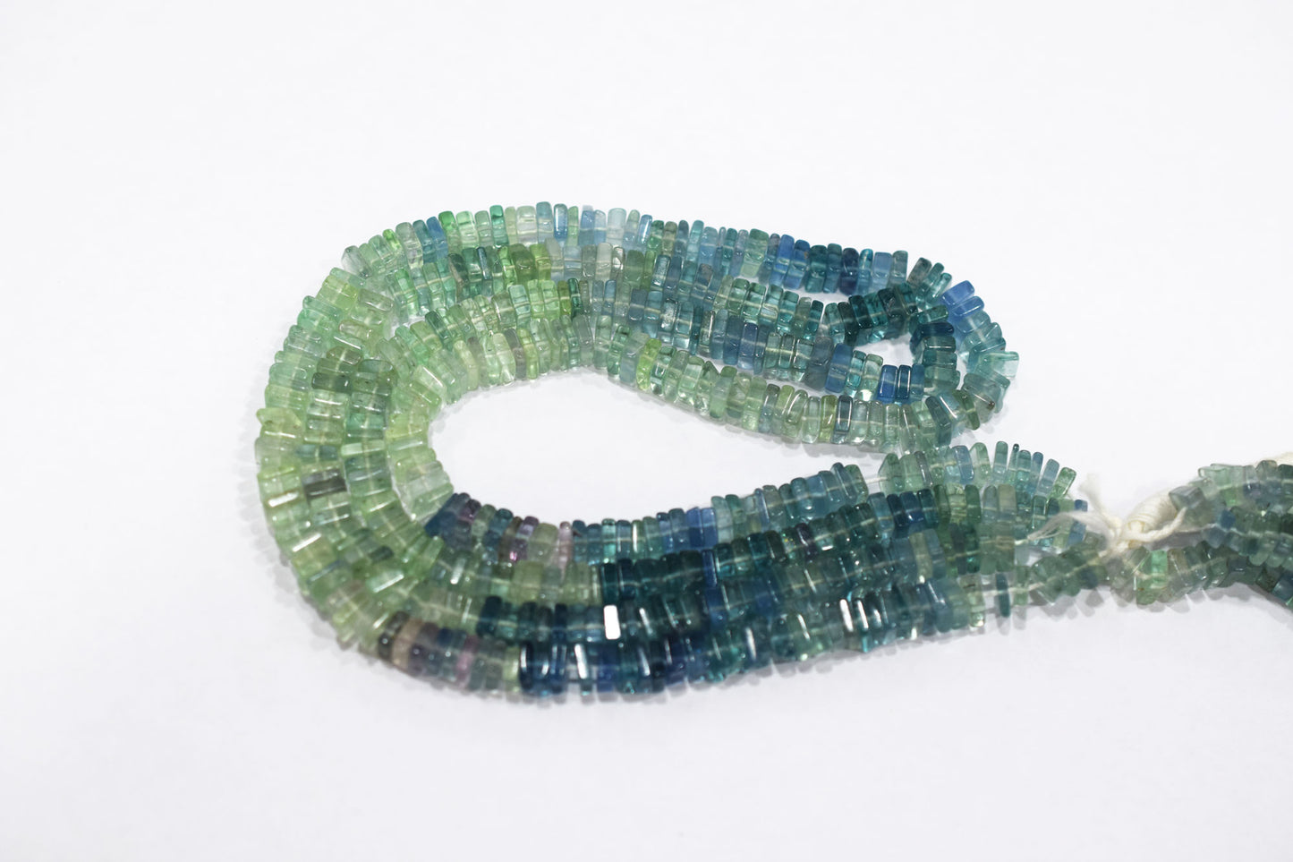 Multi Fluorite Heishi Square Shape Smooth Beads , Sold By Strand , 5.50 x 5.50 mm , 16 Inches ,  17537