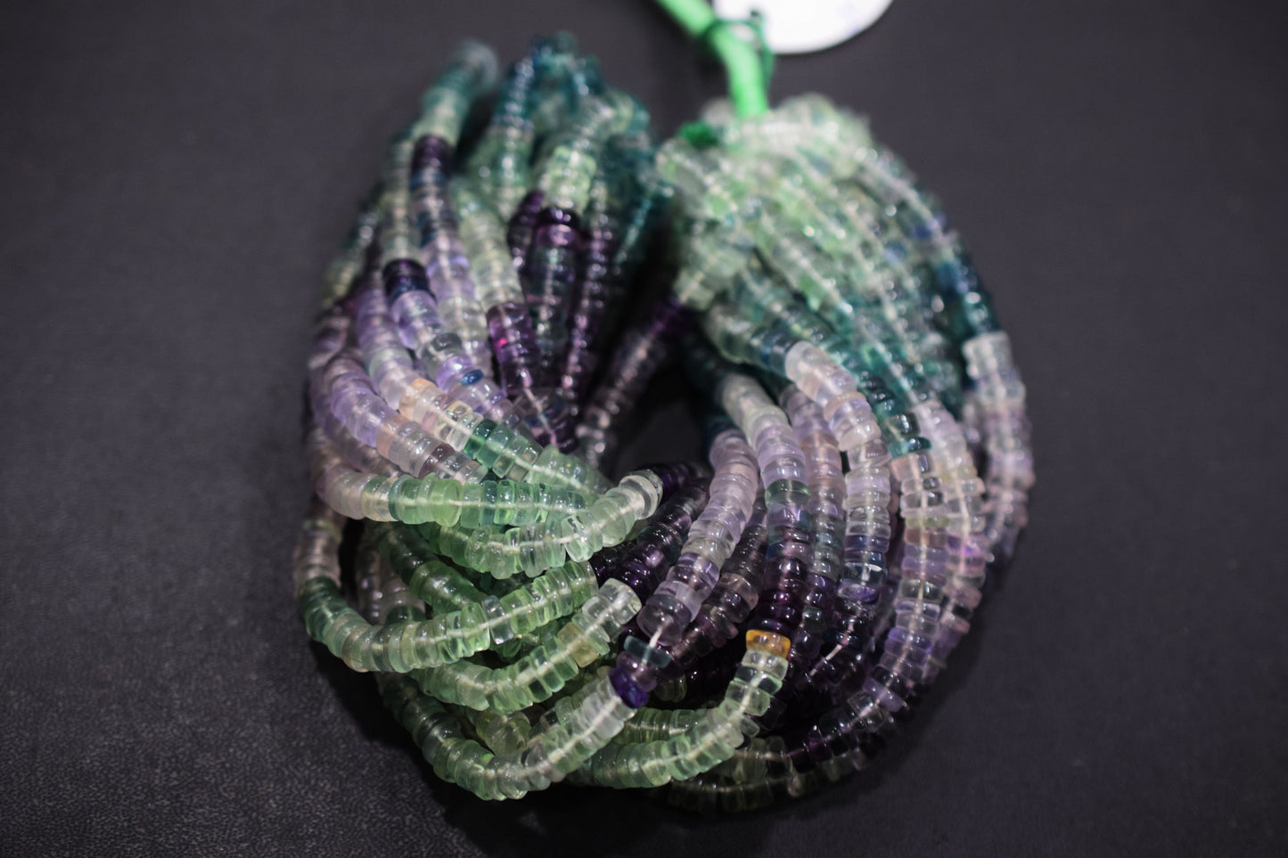 Multi Fluorite Tyre Shape Smooth Beads , Sold By Strand , 5.50 - 6.00 mm , 16",  17540