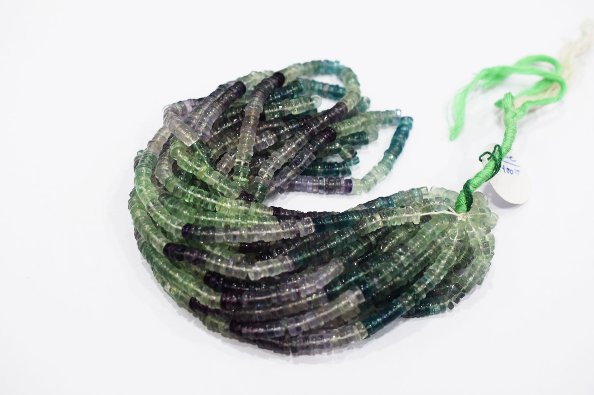 Multi Fluorite Tyre Shape Smooth Beads , Sold By Strand , 5.50 - 6.00 mm , 16",  17540