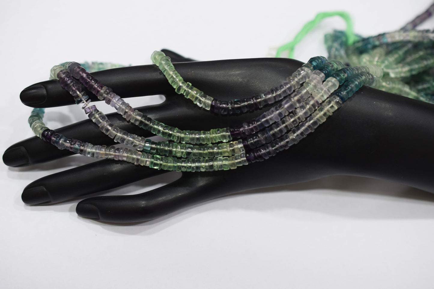 Multi Fluorite Tyre Shape Smooth Beads , Sold By Strand , 5.50 - 6.00 mm , 16",  17540