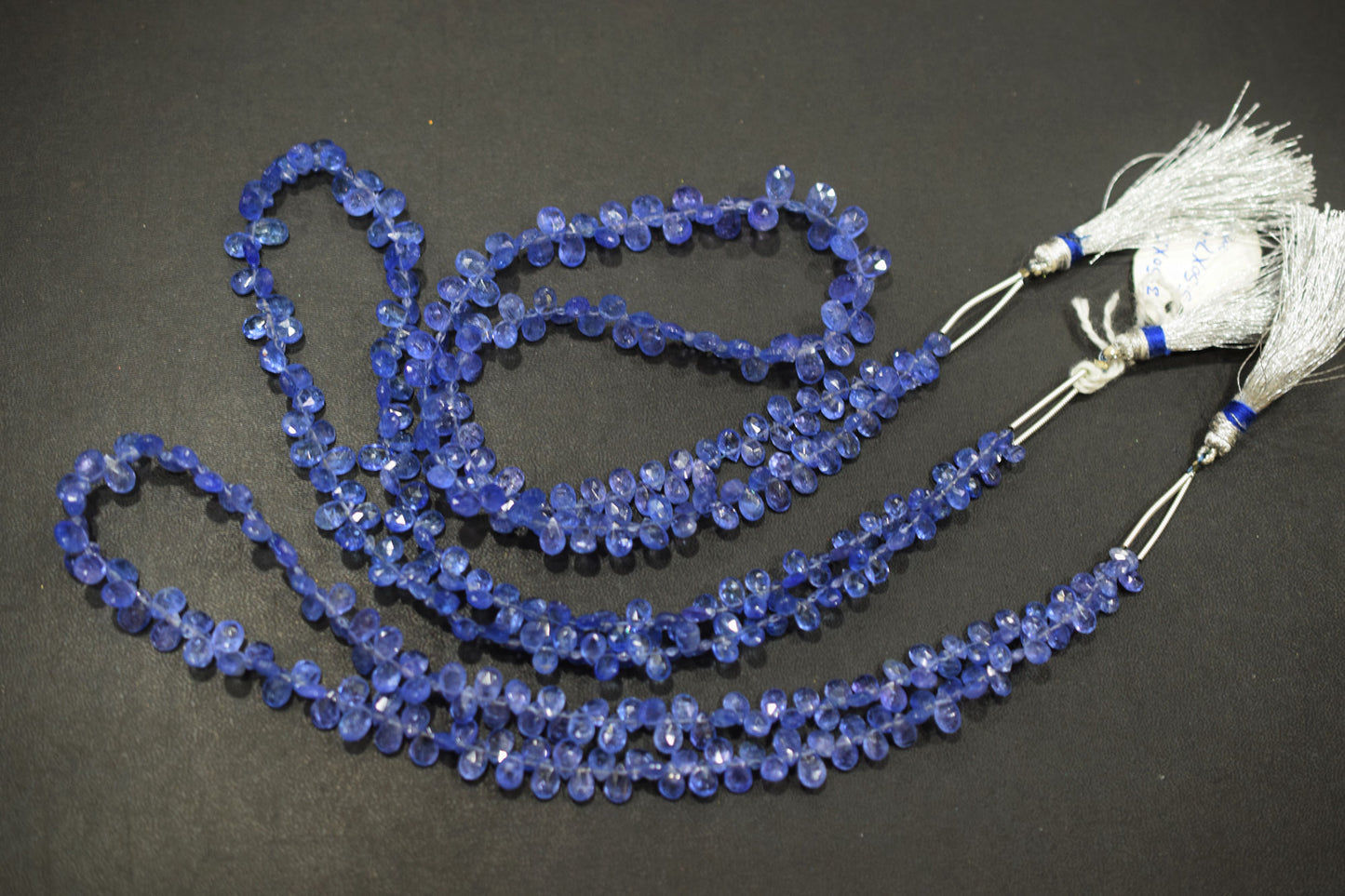 Tanzanite Faceted Pear Shape Faceted Briolettes , Sold By Strand , 3.50x5 - 5x7.50 mm , 16 Inches ,  17553