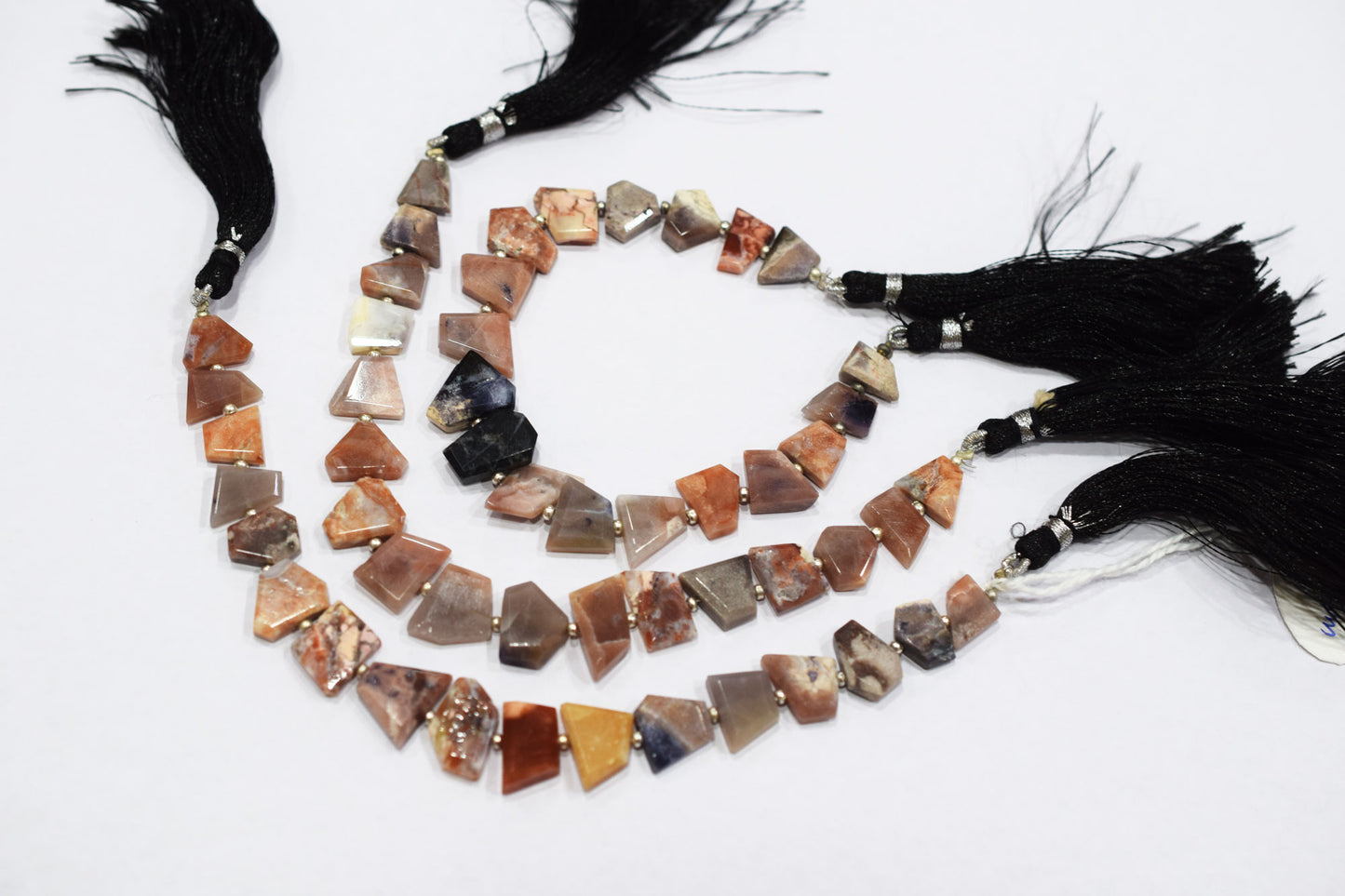 Mexican Opal Geometrical Cut Flat Nuggets Beads , Sold By Strand , 7x8 - 11x13 mm , 7", 17557