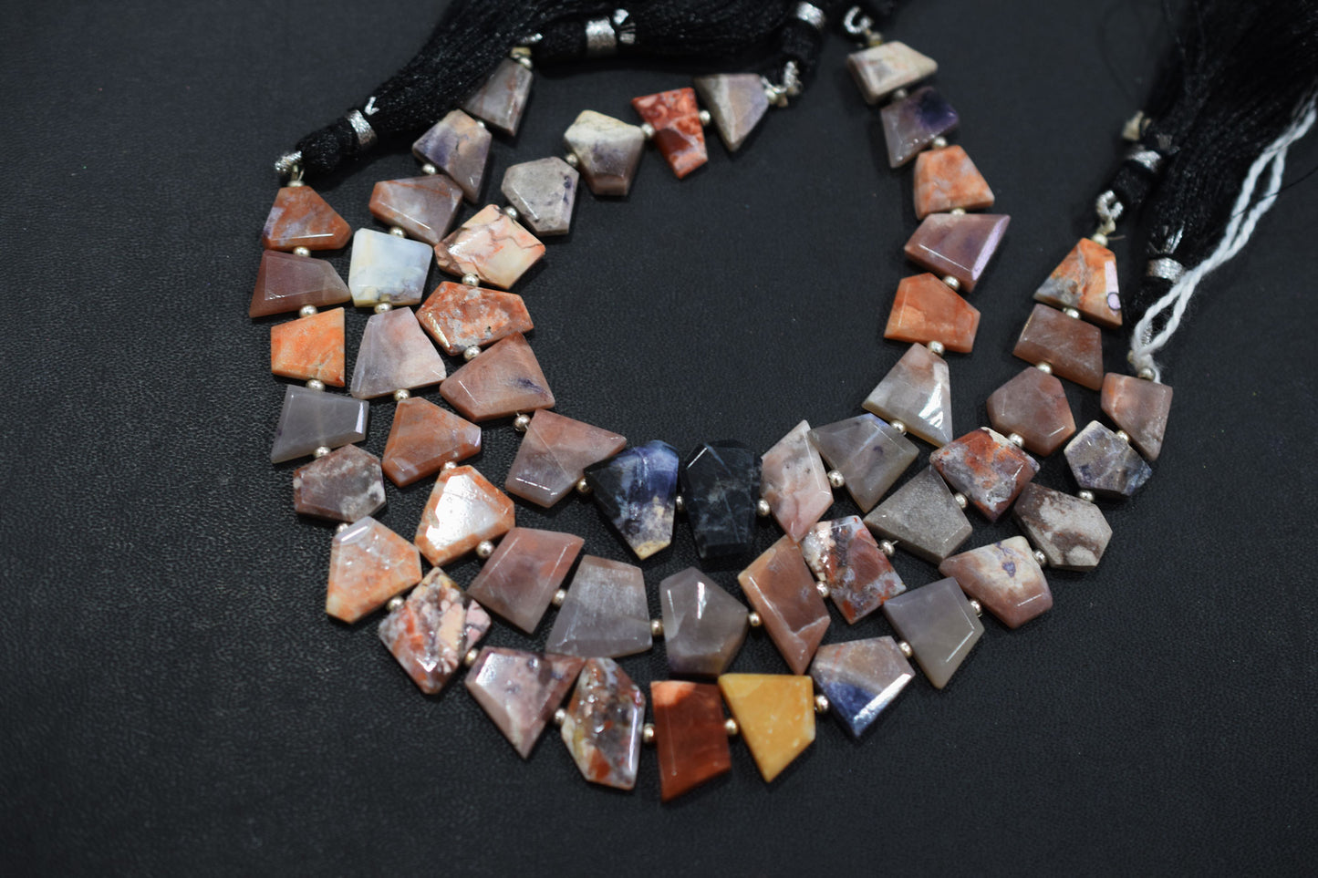 Mexican Opal Geometrical Cut Flat Nuggets Beads , Sold By Strand , 7x8 - 11x13 mm , 7", 17557