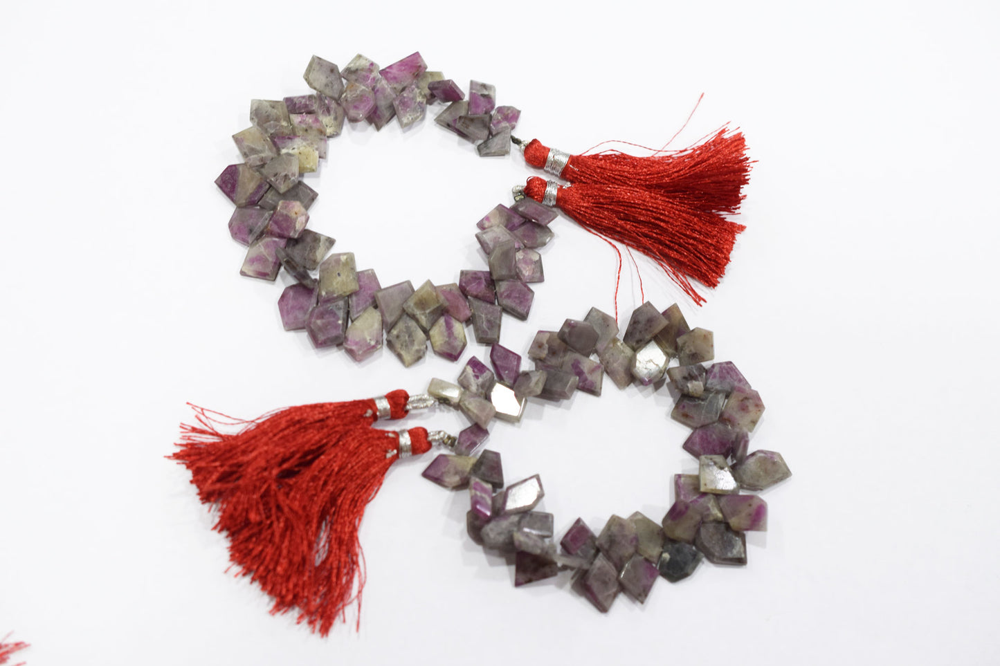 Natural Ruby Rocks Tablet Cut Geometrical Cut Gemstone , Sold By Strand , 6x9 - 10x13 mm , 7 Inches , 17887