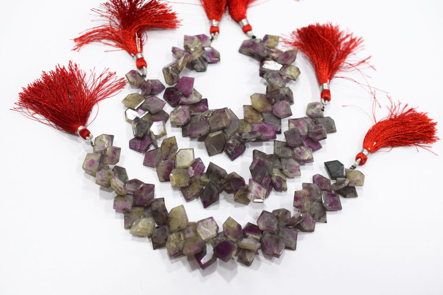 Natural Ruby Rocks Tablet Cut Geometrical Cut Gemstone , Sold By Strand , 10x14 - 11x17 mm , 7" , 17888B