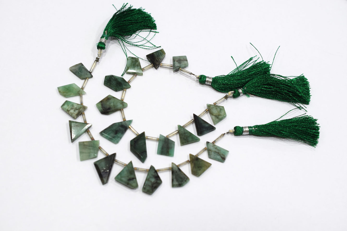 11 Pieces Natural Sakota Emerald Tablet Cut Geometrical Cut Gemstone , Sold By Strand , 13x16 - 14x19 mm ,  17889