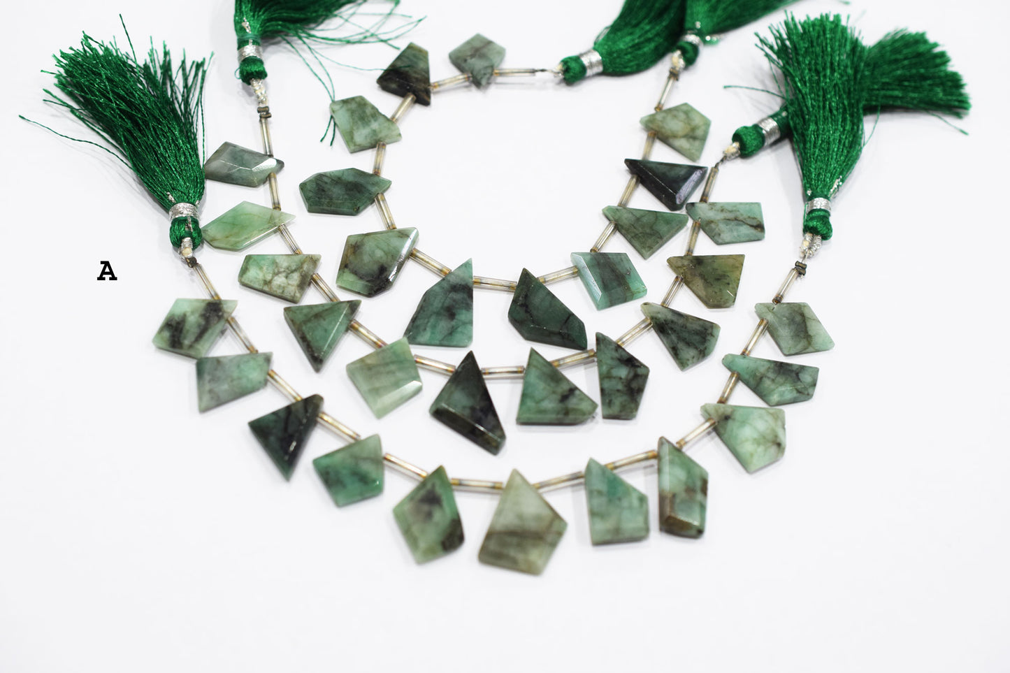 11 Pieces Natural Sakota Emerald Tablet Cut Geometrical Cut Gemstone , Sold By Strand , 13x16 - 14x19 mm ,  17889