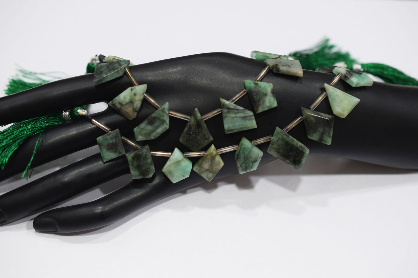 11 Pieces Natural Sakota Emerald Tablet Cut Geometrical Cut Gemstone , Sold By Strand , 13x16 - 14x19 mm ,  17889