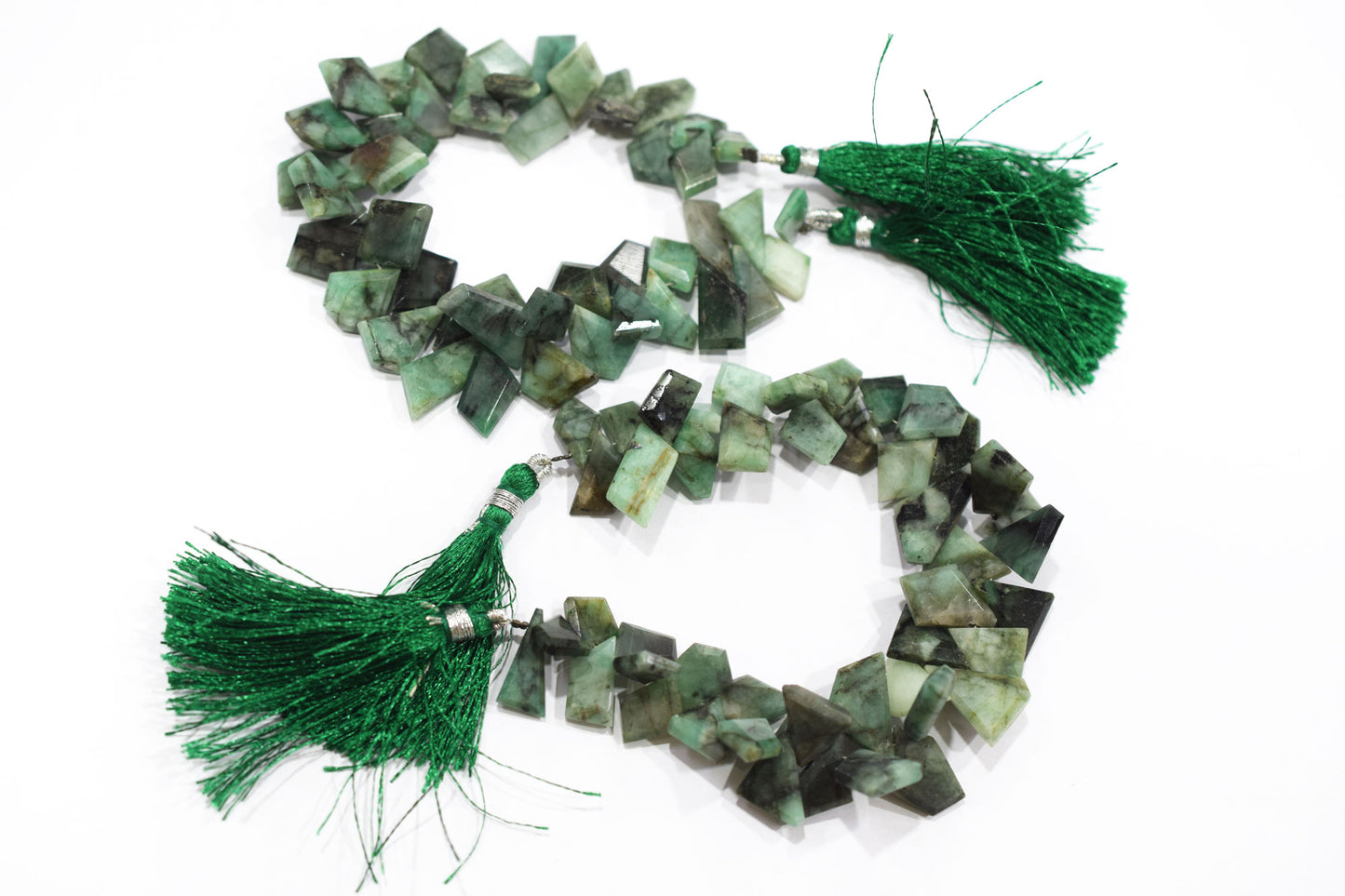 Natural Sakota Emerald Tablet Cut Geometrical Cut Gemstone , Sold By Strand , 7x10 - 12x17 mm , 7 Inches, 17890B