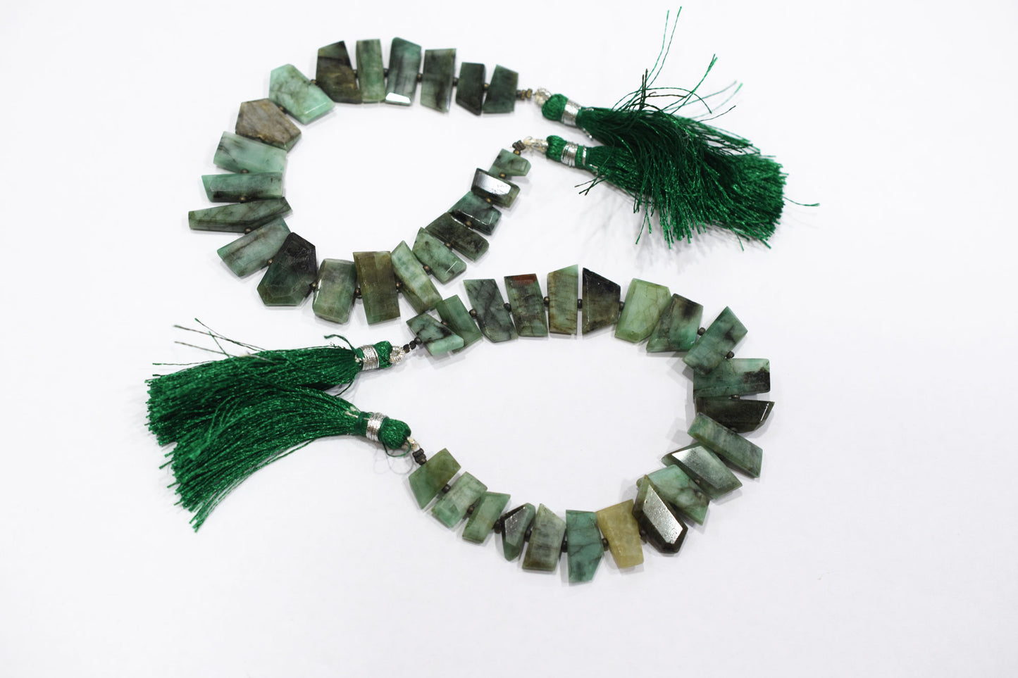 Natural Sakota Emerald Tablet Cut Geometrical Cut Gemstone , Sold By Strand , 6x10 - 9x20 mm , 7 Inches , 17891