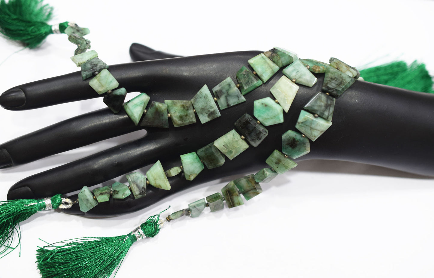 Natural Sakota Emerald Tablet Cut Geometrical Cut Gemstone , Sold By Strand , 6x10 - 10x14 mm , 7 Inches , 17892