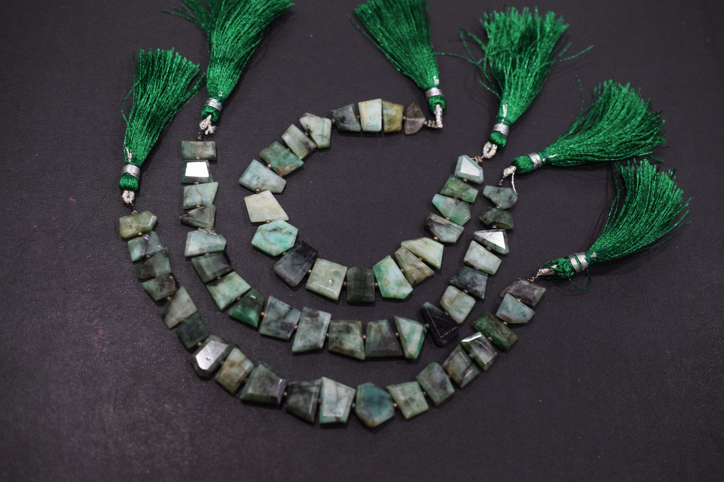Natural Sakota Emerald Tablet Cut Geometrical Cut Gemstone , Sold By Strand , 6x10 - 10x14 mm , 7 Inches , 17892