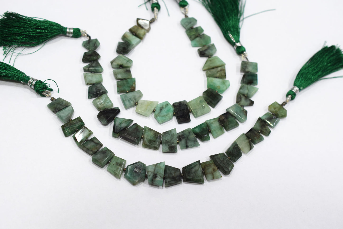 Natural Sakota Emerald Tablet Cut Geometrical Cut Gemstone , Sold By Strand , 6x10 - 10x14 mm , 7 Inches , 17892