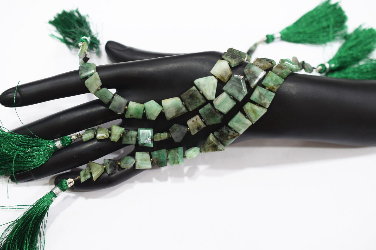 Natural Sakota Emerald Tablet Cut Geometrical Cut Gemstone , Sold By Strand , 5x8 - 10x13 mm , 7 Inches , 17893