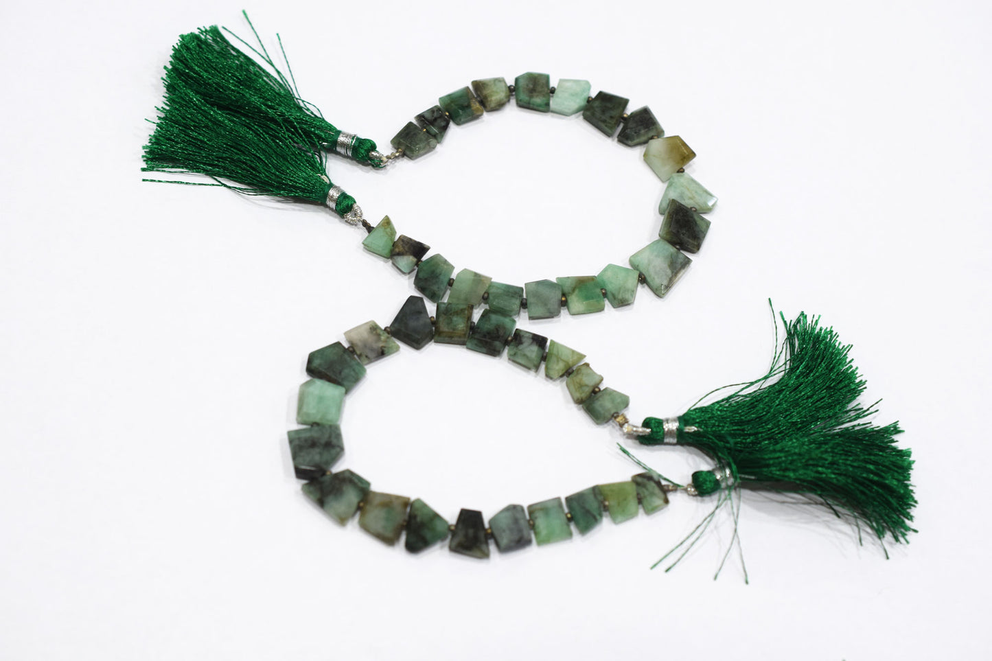 Natural Sakota Emerald Tablet Cut Geometrical Cut Gemstone , Sold By Strand , 5x8 - 10x13 mm , 7 Inches , 17893