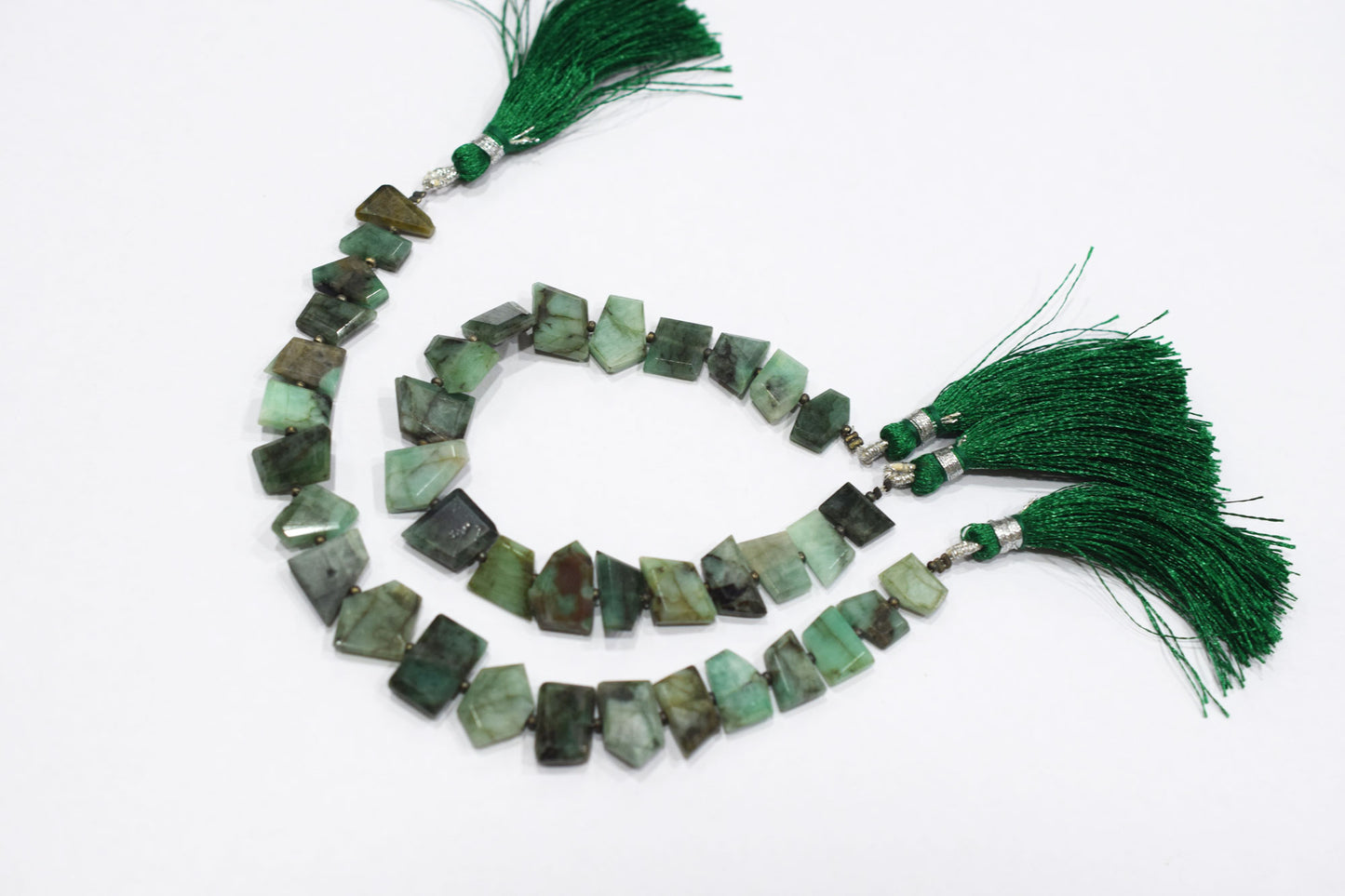Natural Sakota Emerald Tablet Cut Geometrical Cut Gemstone , Sold By Strand , 7x10 - 11x14 mm , 7 Inches , 17894