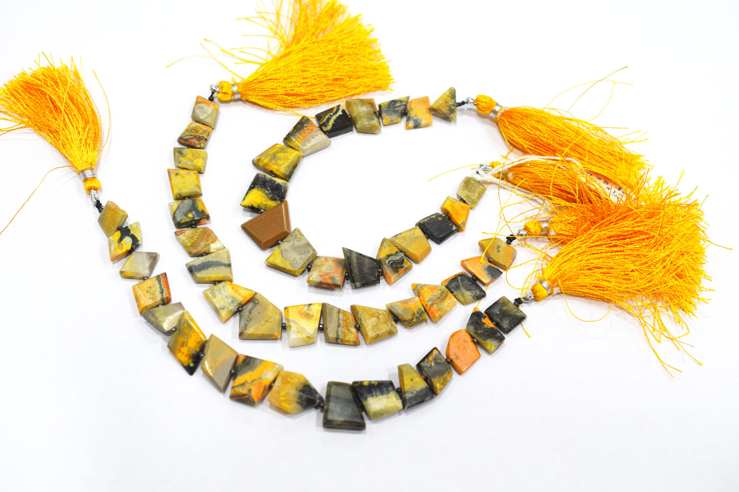 Natural Bumble Bee Tablet Cut Geometrical Cut Gemstone , Sold By Strand , 7x8 - 11x16 mm , 7 Inches , 17895