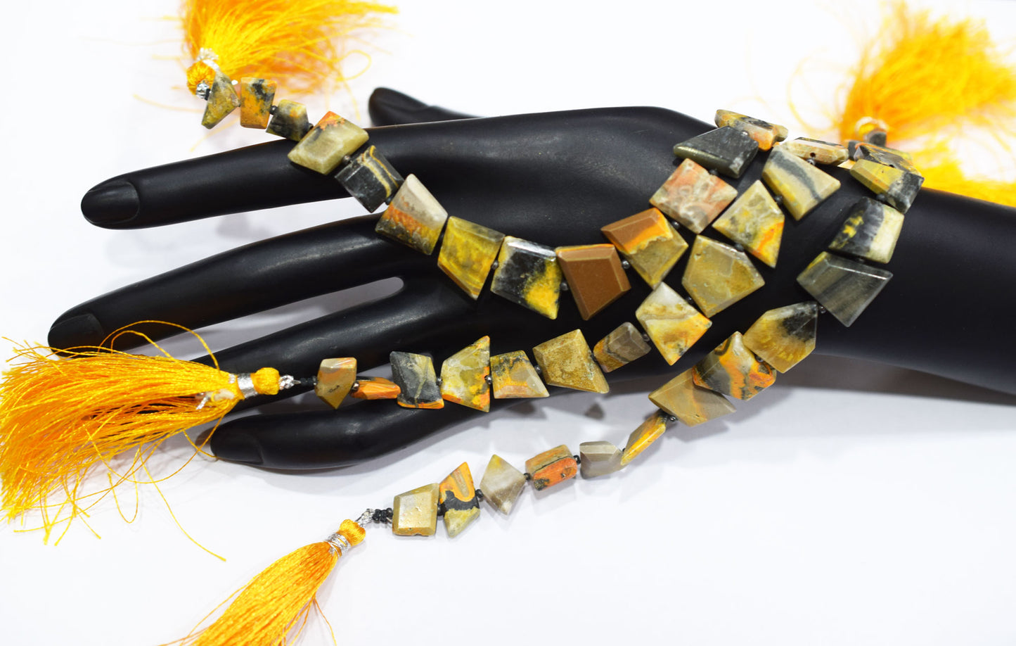 Natural Bumble Bee Tablet Cut Geometrical Cut Gemstone , Sold By Strand , 7x8 - 11x16 mm , 7 Inches , 17895