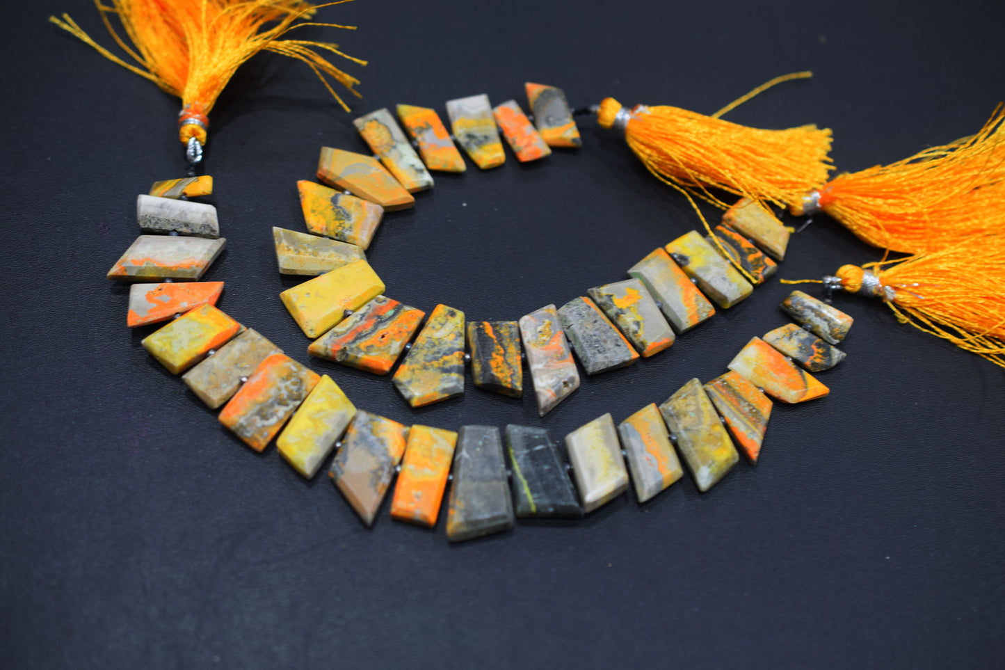 Natural Bumble Bee Tablet Cut Geometrical Cut Gemstone , Sold By Strand , 7x11 - 12x18 mm , 7 Inches , 17896