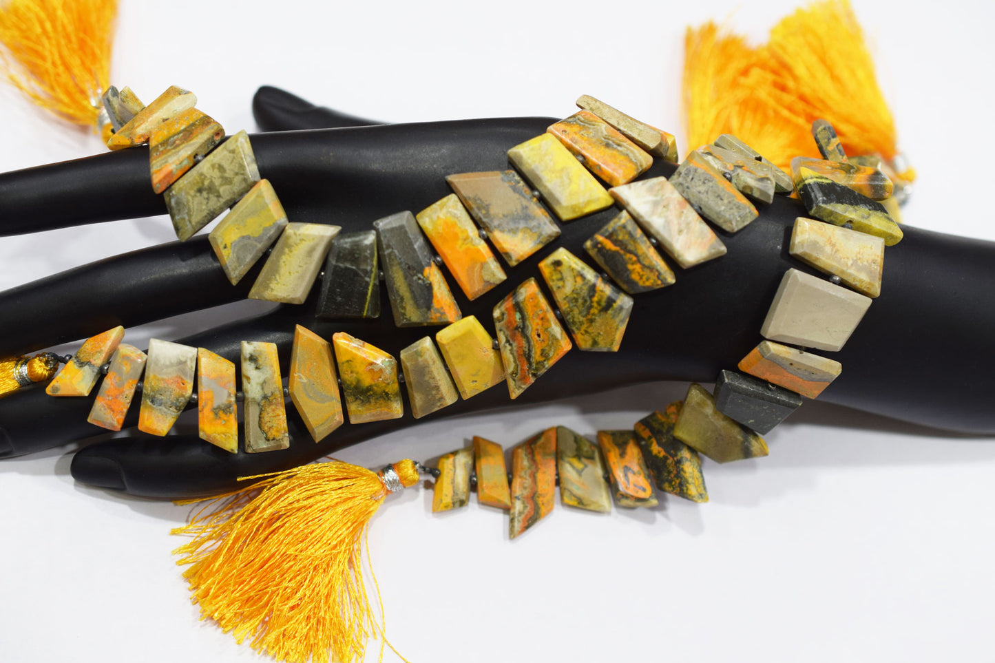 Natural Bumble Bee Tablet Cut Geometrical Cut Gemstone , Sold By Strand , 7x11 - 12x18 mm , 7 Inches , 17896