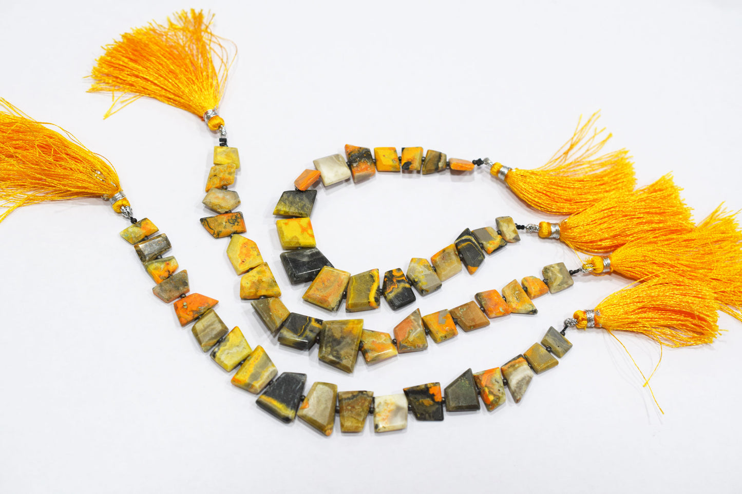 Natural Bumble Bee Tablet Cut Geometrical Cut Gemstone , Sold By Strand , 6x9 - 12x15 mm , 7 Inches , 17897