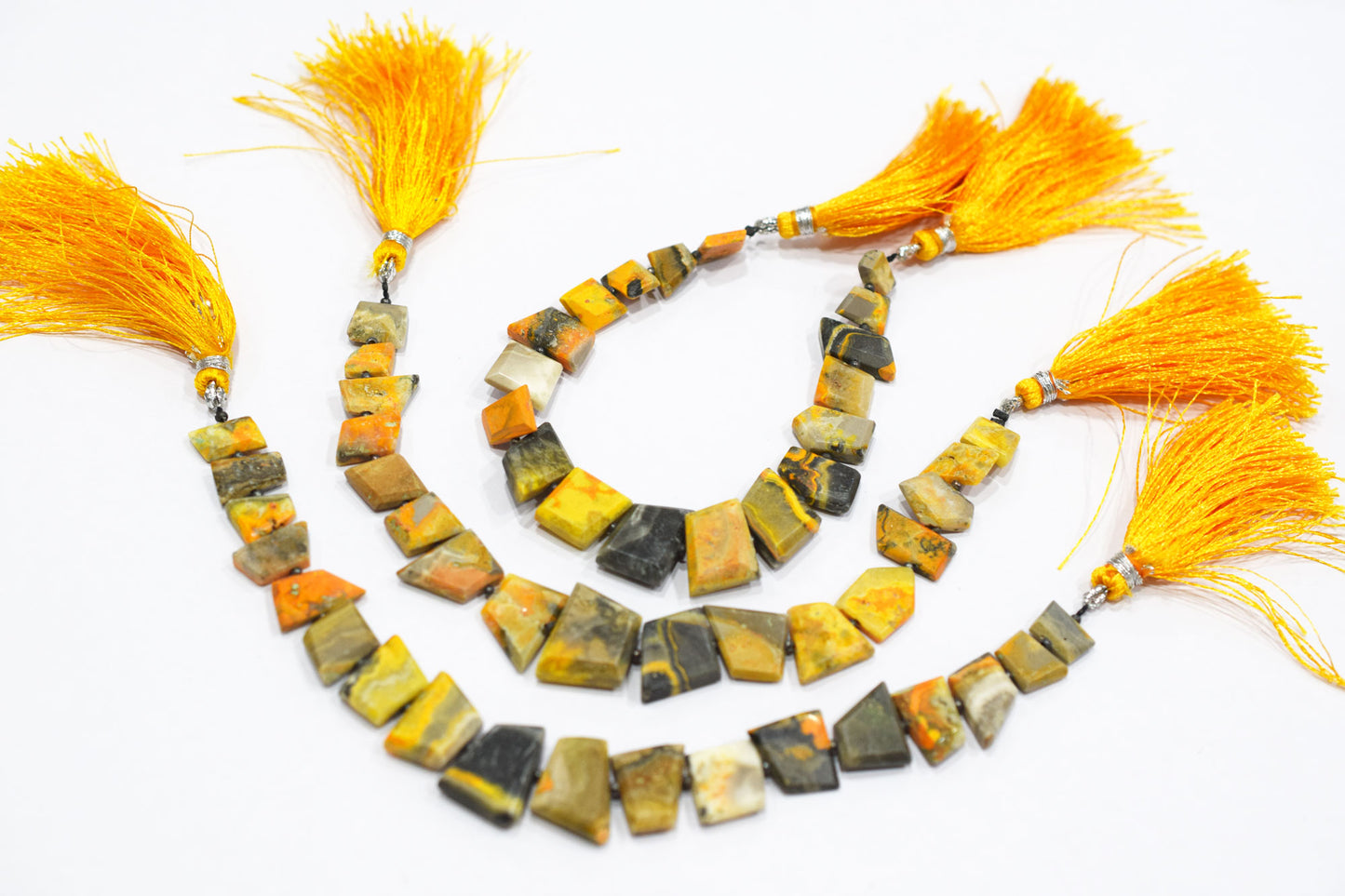 Natural Bumble Bee Tablet Cut Geometrical Cut Gemstone , Sold By Strand , 6x9 - 12x15 mm , 7 Inches , 17897