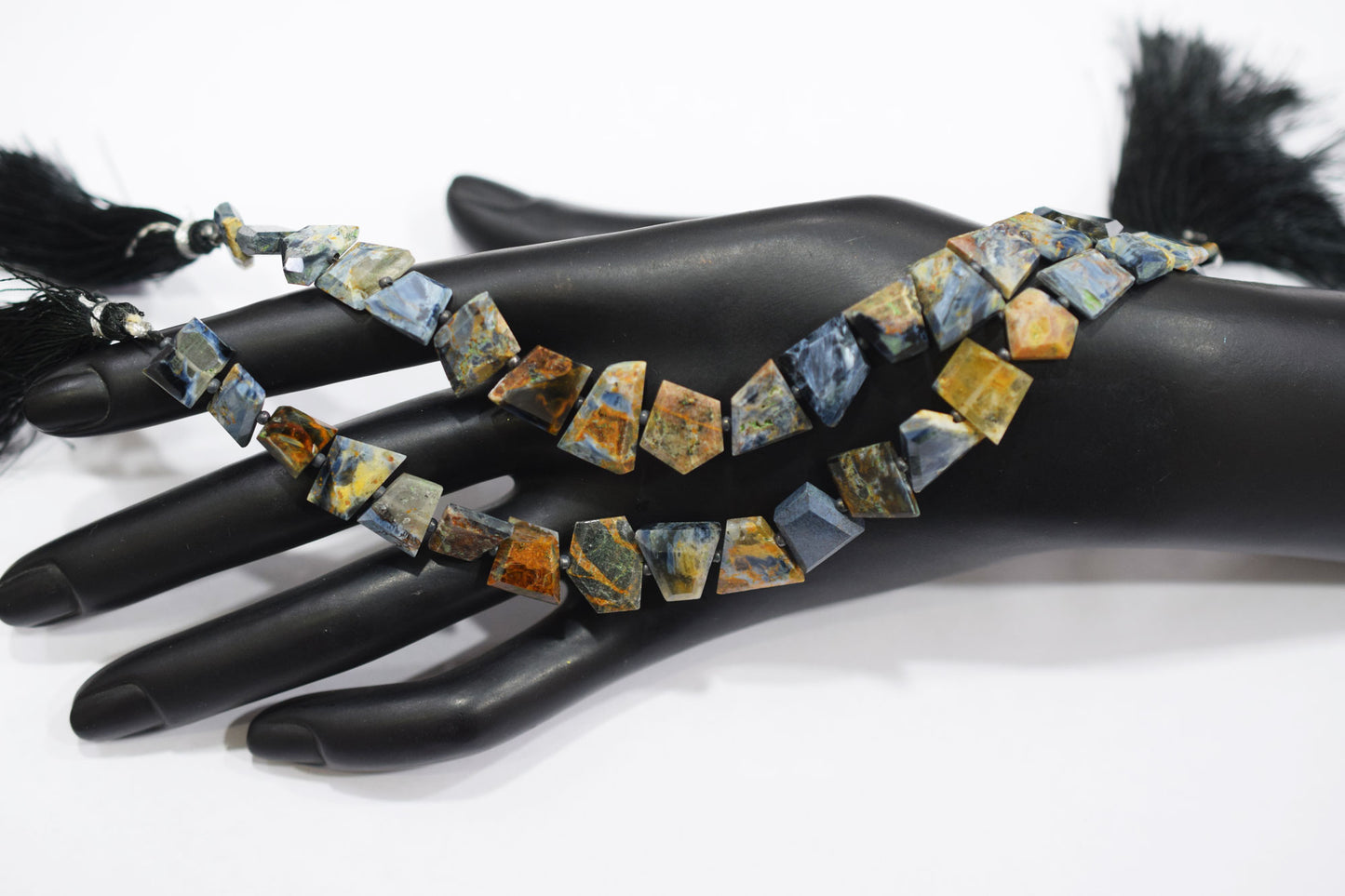 Natural Pietersite Crown Cut Nuggets Shape Geometrical Cut Gemstone , Sold By Strand , 6X10 - 10X16 mm , 7" , 17945