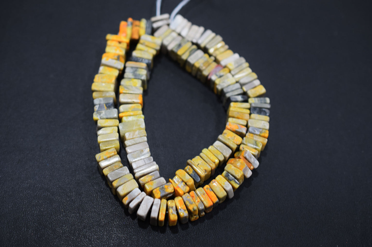 Yellow Shaded Jasper Smooth Heishi Square Shape Beads , Sold By Strand , 9x9 - 10x10 mm , 16" , 17947