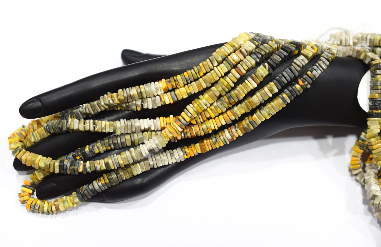Yellow Shaded Jasper Smooth Heishi Square Shape Beads , Sold By Strand , 5.5x5.5 - 6.5x6.5 mm , 16" , 17949