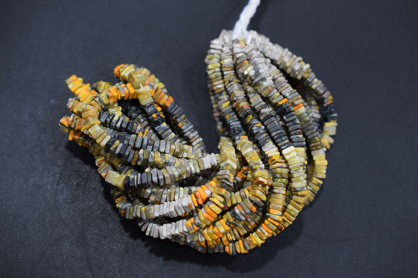 Yellow Shaded Jasper Smooth Heishi Square Shape Beads , Sold By Strand , 5.5x5.5 - 6.5x6.5 mm , 16" , 17949