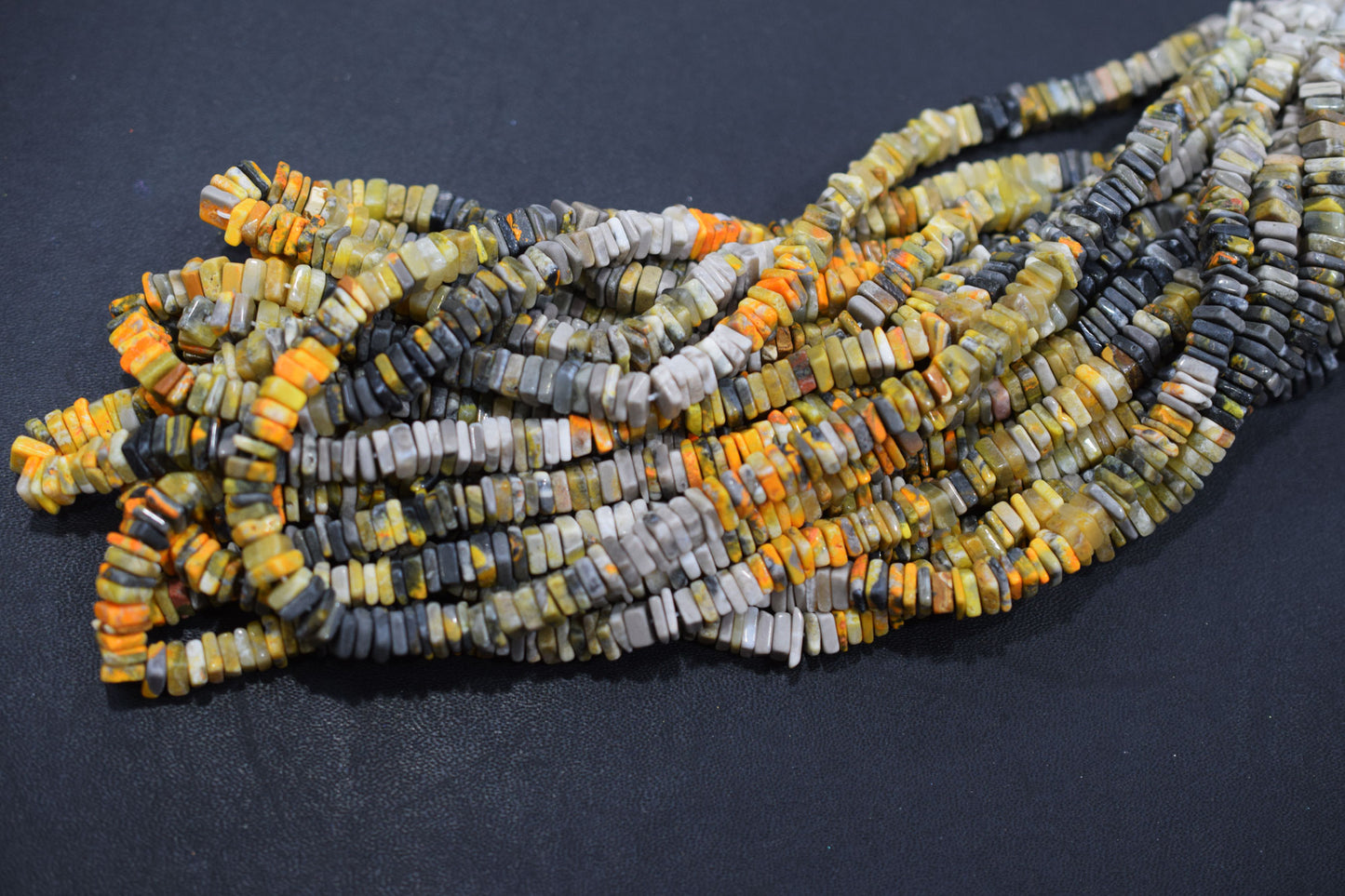 Yellow Shaded Jasper Smooth Heishi Square Shape Beads , Sold By Strand , 5.5x5.5 - 6.5x6.5 mm , 16" , 17949