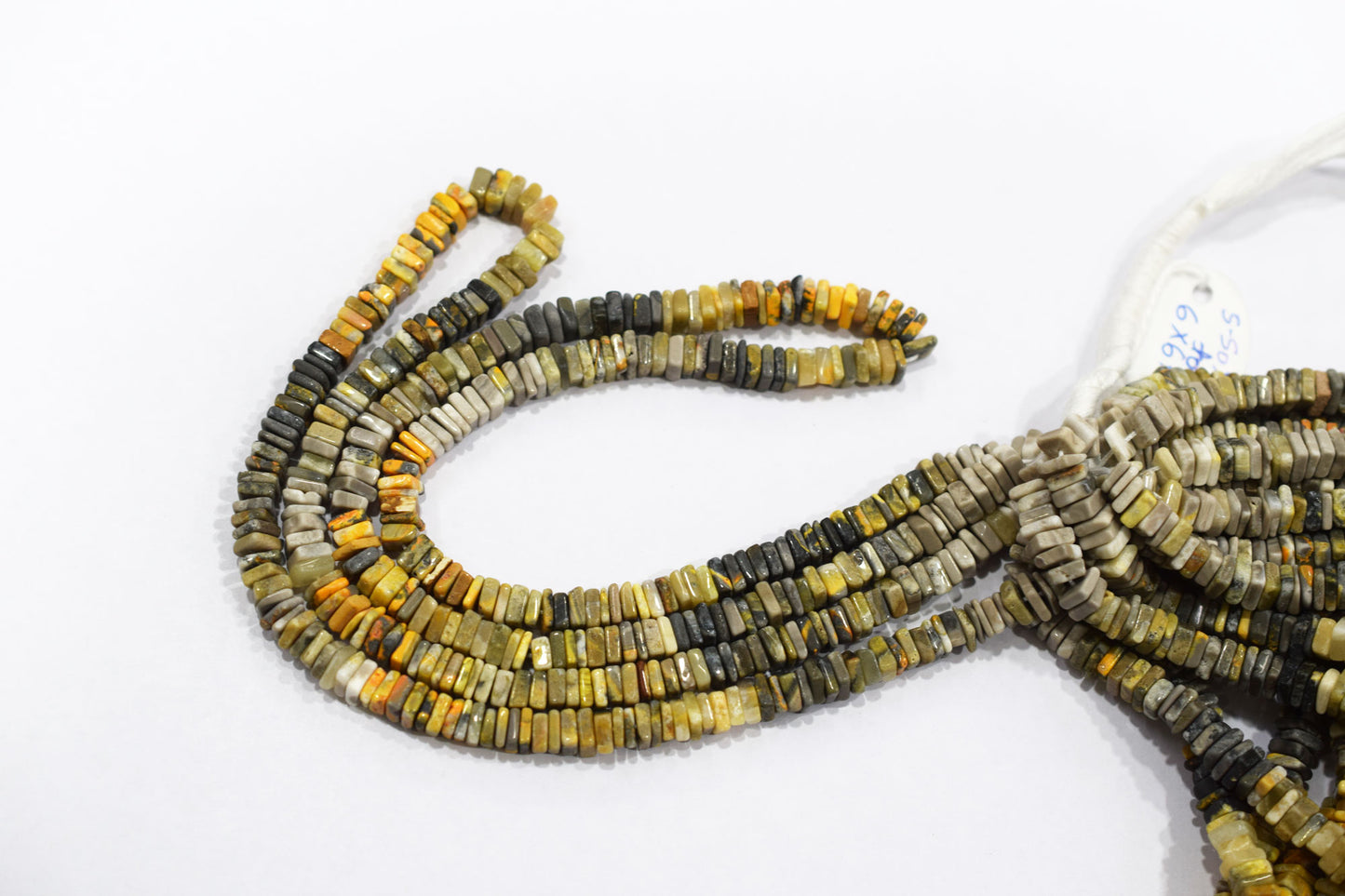 Yellow Shaded Jasper Smooth Heishi Square Shape Beads , Sold By Strand , 5.5x5.5 - 6.5x6.5 mm , 16" , 17949
