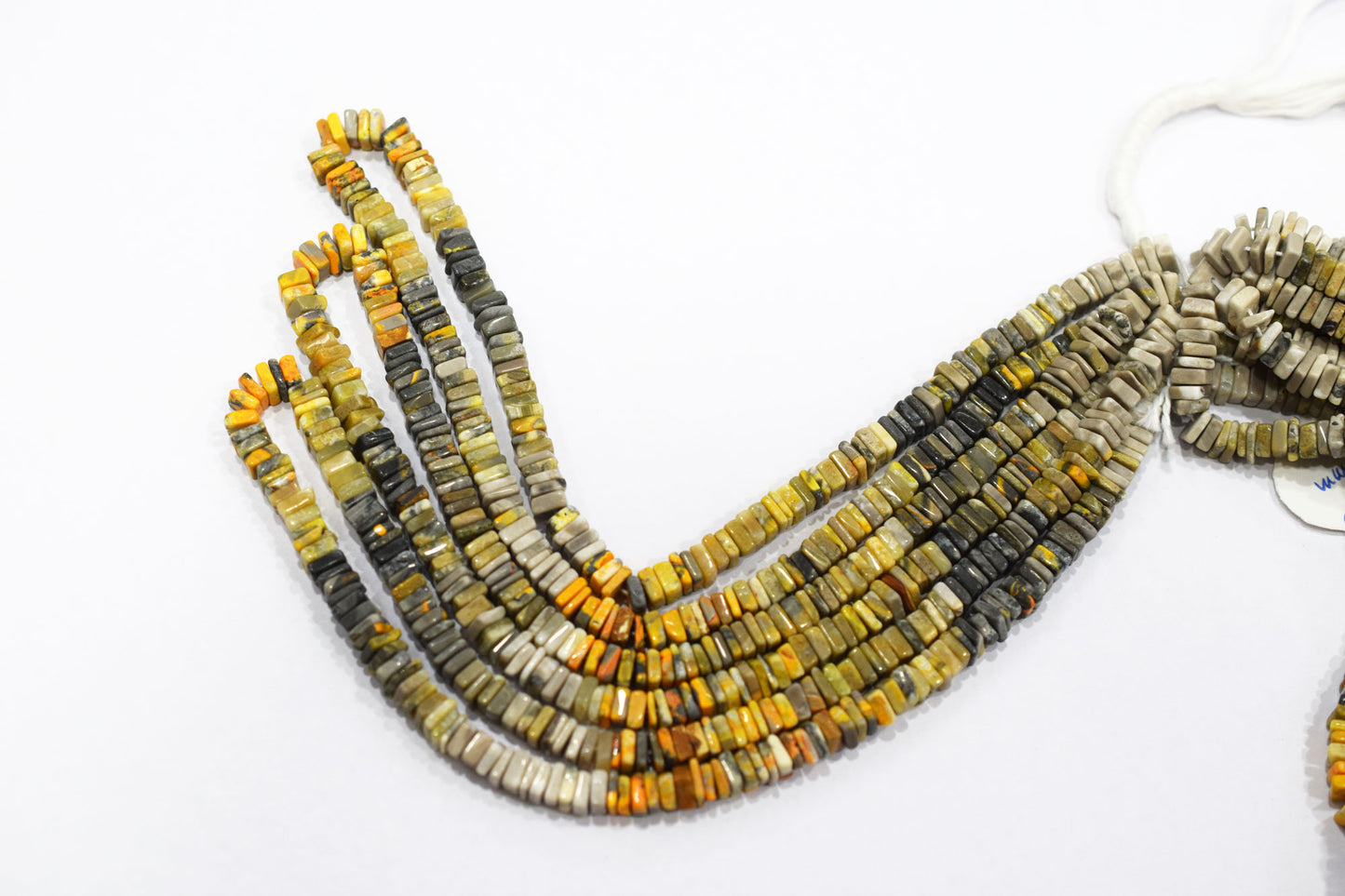 Yellow Shaded Jasper Smooth Heishi Square Shape Beads , Sold By Strand , 5.5x5.5 - 6.5x6.5 mm , 16" , 17949