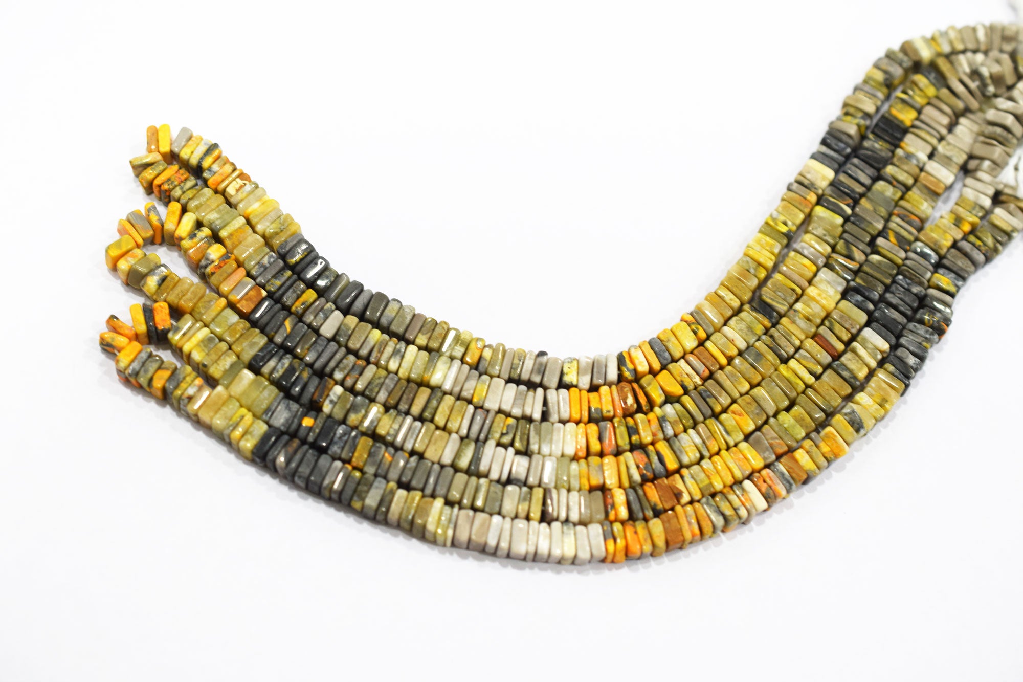 Yellow Shaded Jasper Smooth Heishi Square Shape Beads , Sold By Strand , 5.5x5.5 - 6.5x6.5 mm , 16" , 17949