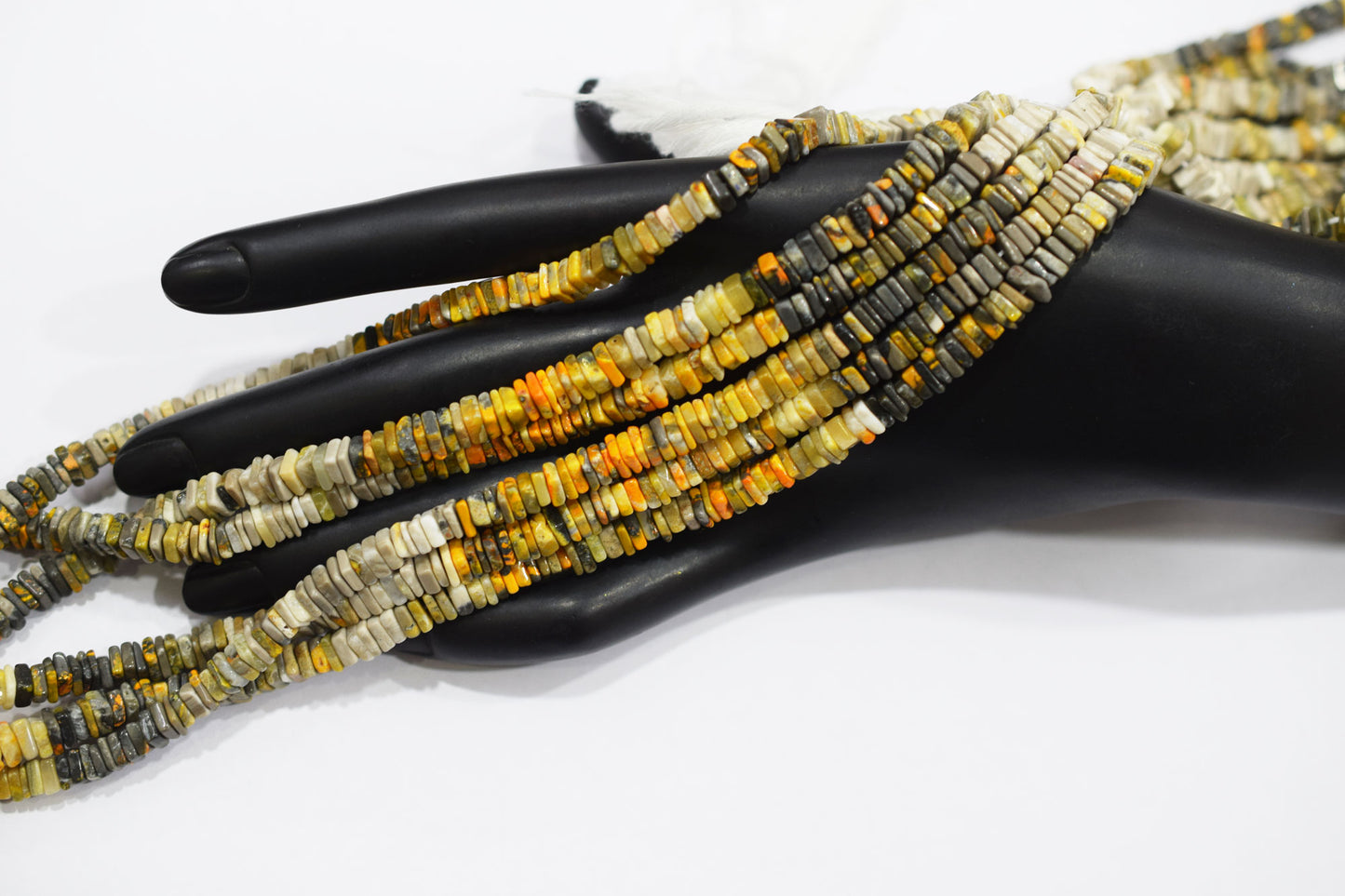 Yellow Shaded Jasper Smooth Heishi Square Shape Beads , Sold By Strand , 4.5x4.5 - 5.5x5.5 mm , 16" , 17950