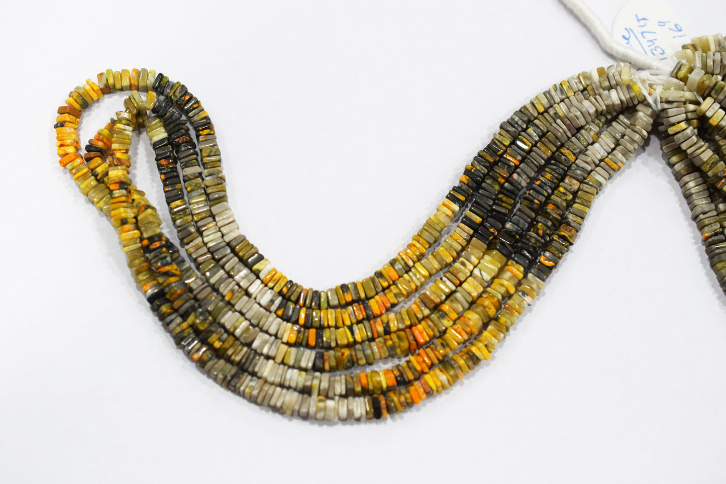 Yellow Shaded Jasper Smooth Heishi Square Shape Beads , Sold By Strand , 4.5x4.5 - 5.5x5.5 mm , 16" , 17950