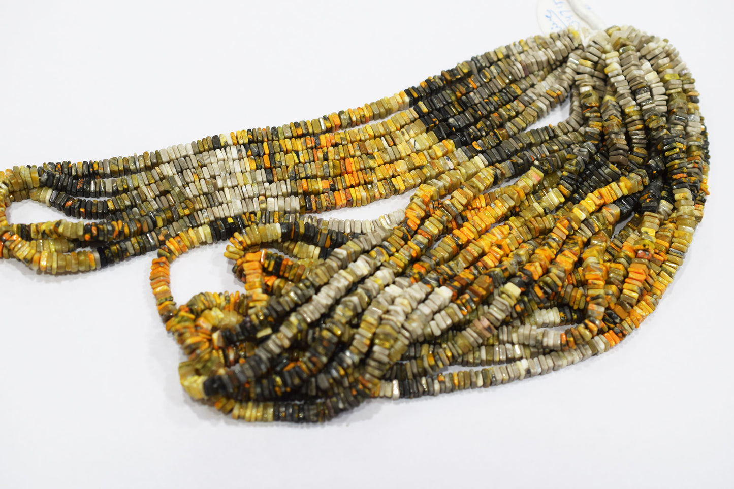 Yellow Shaded Jasper Smooth Heishi Square Shape Beads , Sold By Strand , 4.5x4.5 - 5.5x5.5 mm , 16" , 17950